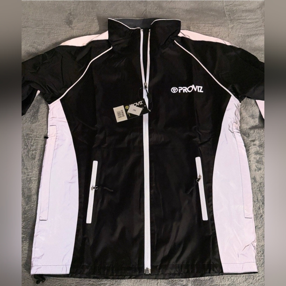 Proviz Black and White Men's Ski Jacket